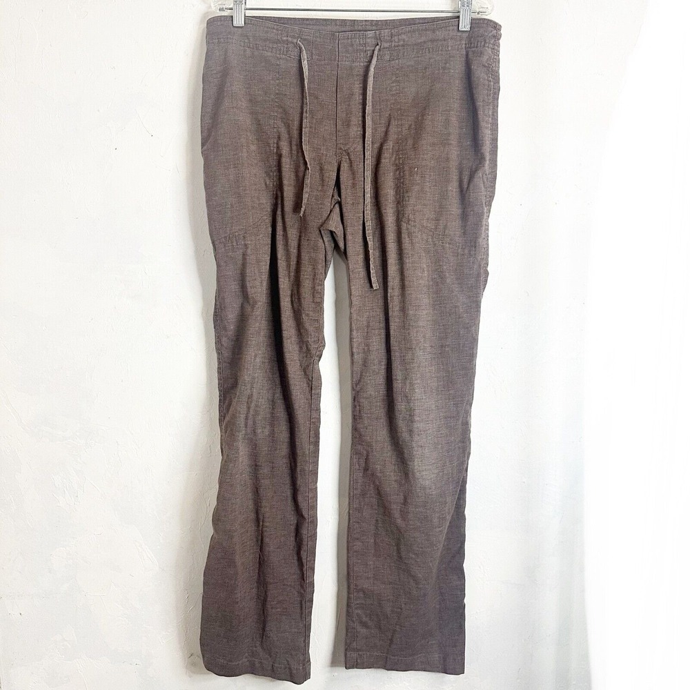 Prana Hemp Bran Tan Lightweight Flowy Minimalist Casual Pants Womens Medium